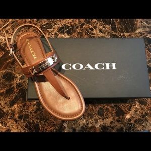 NIB Coach Leather Sandals